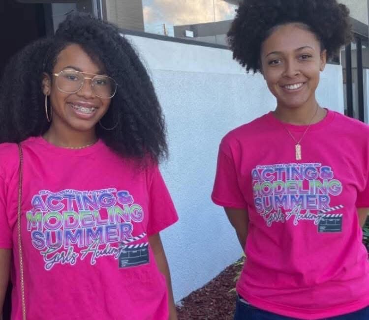 Two Transformation in Action students in Acting & Modeling Summer tees